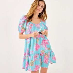 Lilly Pulitzer ZEMINI COVERUP, MULTI ROYAL CORAL size Small NEW